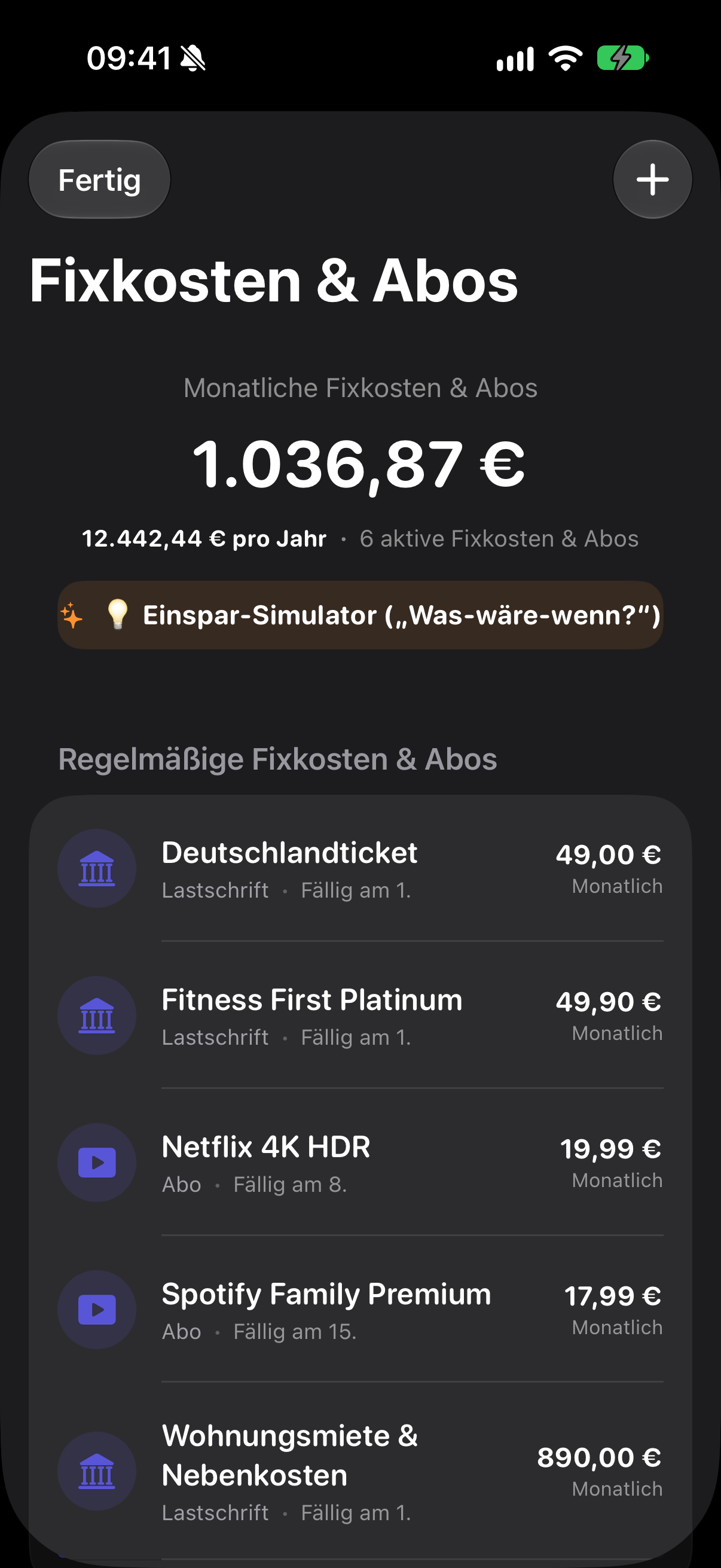 Abo-Wächter & Rechnungssplit